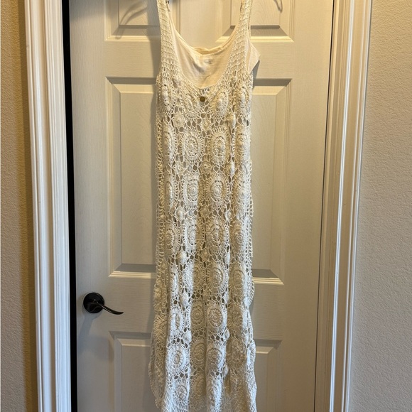 Billabong Cream Crochet High Low Dress - Picture 2 of 7
